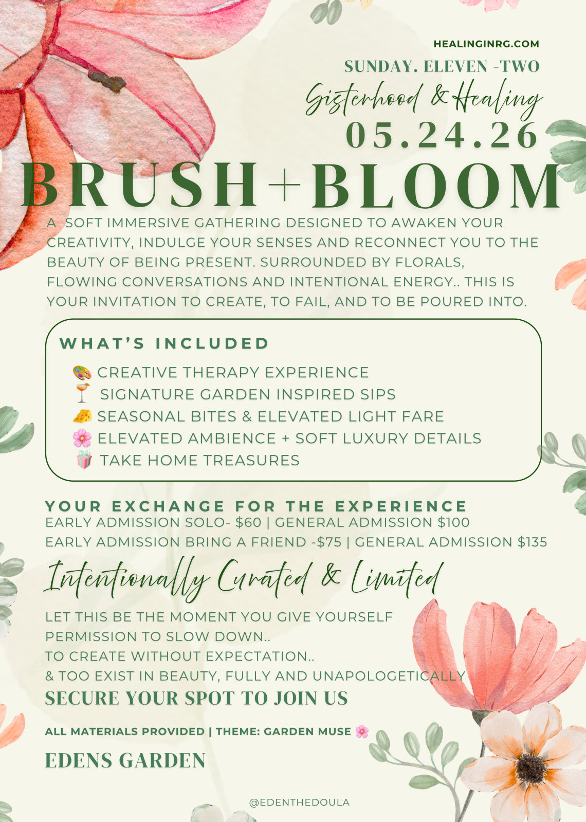 Brush + Bloom | Sisterhood & Healing 🌸