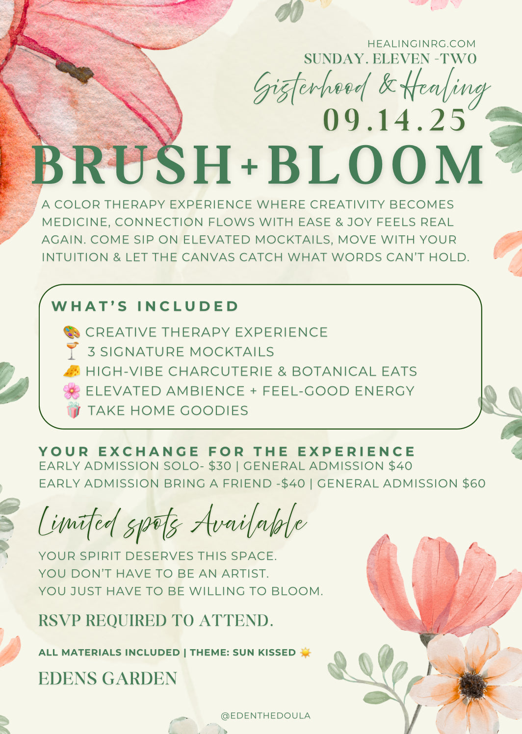 Brush + Bloom | Sisterhood & Healing 🌸